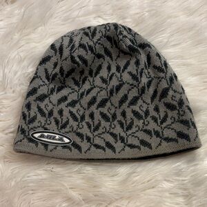 Bula vintage wool blend leaf print hat beanie fleece lined women’s one size